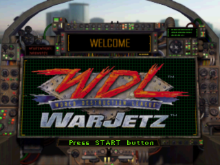 War Jetz title screen for Playstation